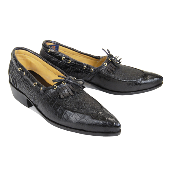 Roux Smooth Nile Crocodile Loafers
