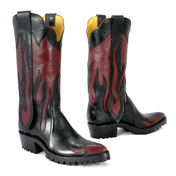 Inferno Flame Motorcycle Boots