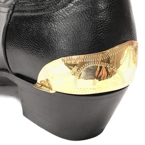 German Alpaca Boot Heel Plates Engraved (Gold)