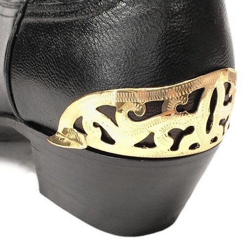 German Alpaca Boot Heel Plates Filigree (Gold)